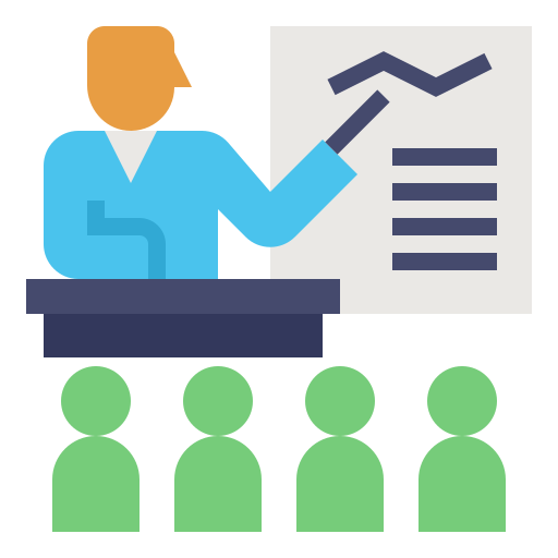 Icon of a man providing training